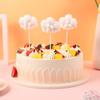 5Pcs Cloud Cake Toppers Plush Cloud Cupcake Yarn Ball Cupcake Party Props for Birthday Party Decorations (Pink) view 2