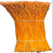 1 Pound Bundle Natural or Dyed/Colored Broomcorn Hurl for Broom Making and Crafting (Orange, 20 Inch)
