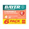 Bayer Aspirin Low Dose 81 mg Chewable Tablets, Pain Reliever, Orange Flavored, 216 Tablets (6 Pack) view 1