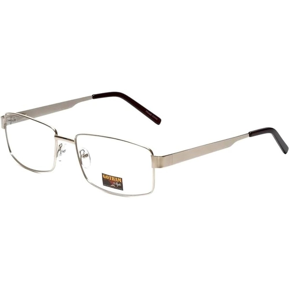 Calabria Gotham Select GS13 Blue Light Reading Glasses +2.50 Gold Men Stainless Steel Eyeglasses Trendy Readers w/Hard Case
