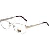Calabria Gotham Select GS13 Blue Light Reading Glasses +2.50 Gold Men Stainless Steel Eyeglasses Trendy Readers w/Hard Case view 1