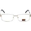 Calabria Gotham Select GS13 Blue Light Reading Glasses +2.50 Gold Men Stainless Steel Eyeglasses Trendy Readers w/Hard Case view 2