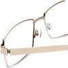 Calabria Gotham Select GS13 Blue Light Reading Glasses +2.50 Gold Men Stainless Steel Eyeglasses Trendy Readers w/Hard Case view 4