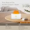 Aegci Essential Oil Diffuser Humidifer with Flame Light Effect, 180ml Air Diffuser for Essential Oils, Humidifiers for Bedroom with 2 Brightness, Auto-Off Function(White) view 2