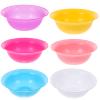 WOFASHPURET 6pcs Plastic Wash Basin for Face Cleansing Salon Spa Kitchen Use Versatile Bowls for Washing Soaking and More Random Colors view 1