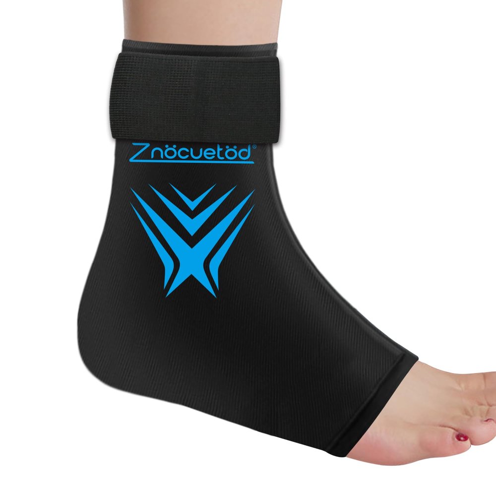 Ankle Ice Pack Wrap for Swelling, Reusable Foot Heel Gel Ice Pack for Injuries Sprained, Hot Cold Therapy Sock Compression for Plantar Fasciitis Pain Relief, Achilles Tendonitis