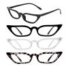 4 Pairs Narrow Cat Eye Reading Glasses for Women 1.25 by WEMOOTEANTS Women's Trendy Multicolor Readers 100 125 1.50 175 200 225 250 275 3.00 350 400 view 1