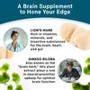 14-in-1 Lions Mane Supplement Capsules - Nootropic Brain Supplement with Ginkgo Biloba for Brain Support, Memory and Focus - Alpha GPC, L Theanine & Choline Supplements with 1300mg Per Serving (60 ct) view 4