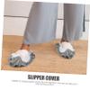2 Pairs Washable Mop Slippers Shoes Covers Reusable Floor Cleaning Mop Slippers Supple Mop Covers Random Style House Office Bathroom Kitchen view 4