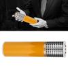 Cigar Storage Travel Tube, Portable Zinc Alloy Cigar Case Cigar Humidor Holder, Cigar Storage Box Cigar Accessories for 3 Cigars(7.9 in-Yellow) view 4