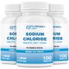 Puregen Labs Sodium Chloride Tablets 1 gm (1000 mg), USP | (15.4gr.) | 3 Pack - 300 Tablets Total | Normal Salt Tablets | Electrolytes Replenisher Hydration Drink view 1
