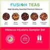 Hibiscus Sampler Set, A Tangy and Tart Variety of Hibiscus Loose-Leaf Infusions, 5 Sample Pouches of Juicy Fruit Flavors combined with the Cranberry-like Flavor of Hibiscus, Each sample makes 8-10 Cups of Tea, Very Berry, Blood Orange, Strawberry Fie view 2
