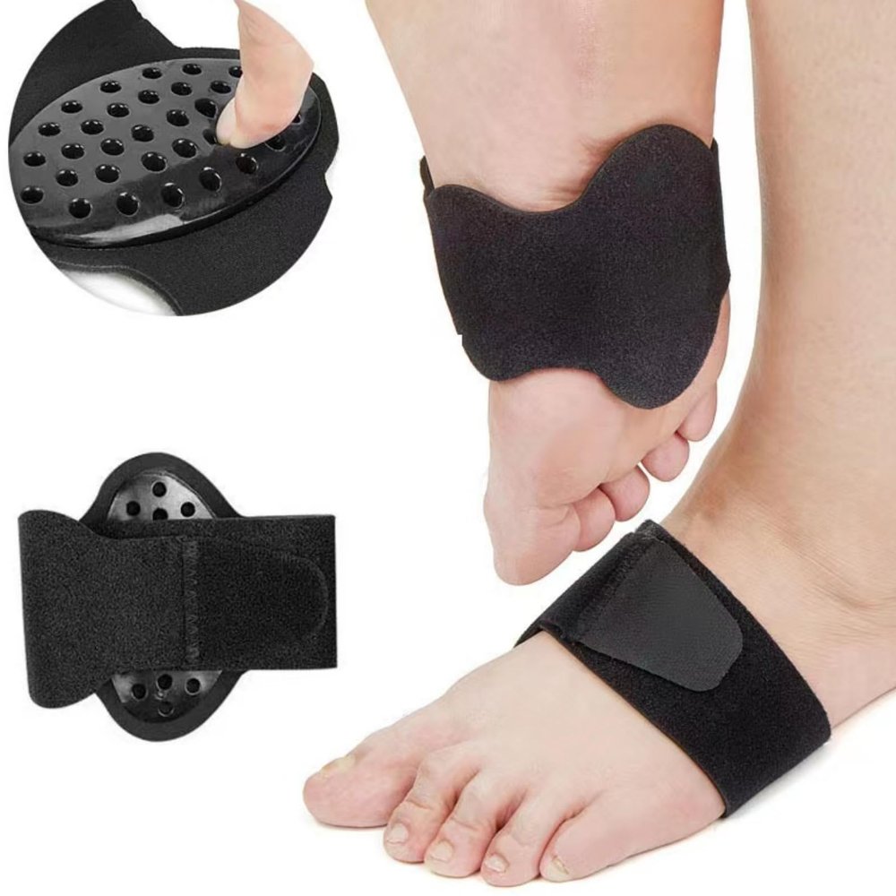 SweAtz Arch Support Brace, Plantar Fasciitis Relief Sleeves with Silicone Pads, Foot Pain Relief Pads for Men Women, Foot Support Foot Pain, High Arches, Flat Feet, Heel Fatigue (foot-brace)