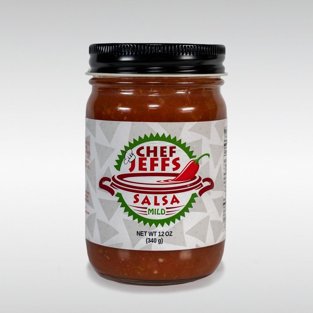 Chef Jeffs Salsa. Fresh ingredients, fresh homemade mild salsa.