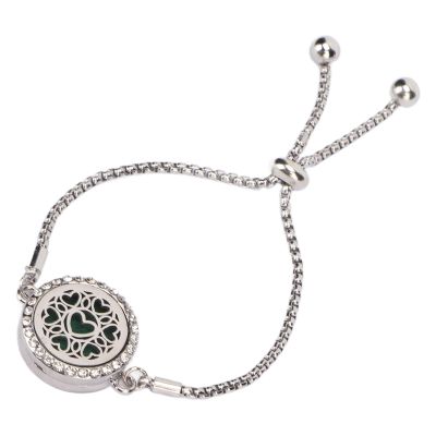 Aromatherapy Bracelet, Diffuser Bracelet Delicate Adjustable Hearted Pattern for Party
