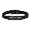 Unique Idea Oral surgeon Gifts, Of Course, I, Oral surgeon Braided Leather Bracelet From Friends, Engraved Bracelet For Friends, Dental health, Toothbrush, Toothpaste, Floss, Mouthwash view 1