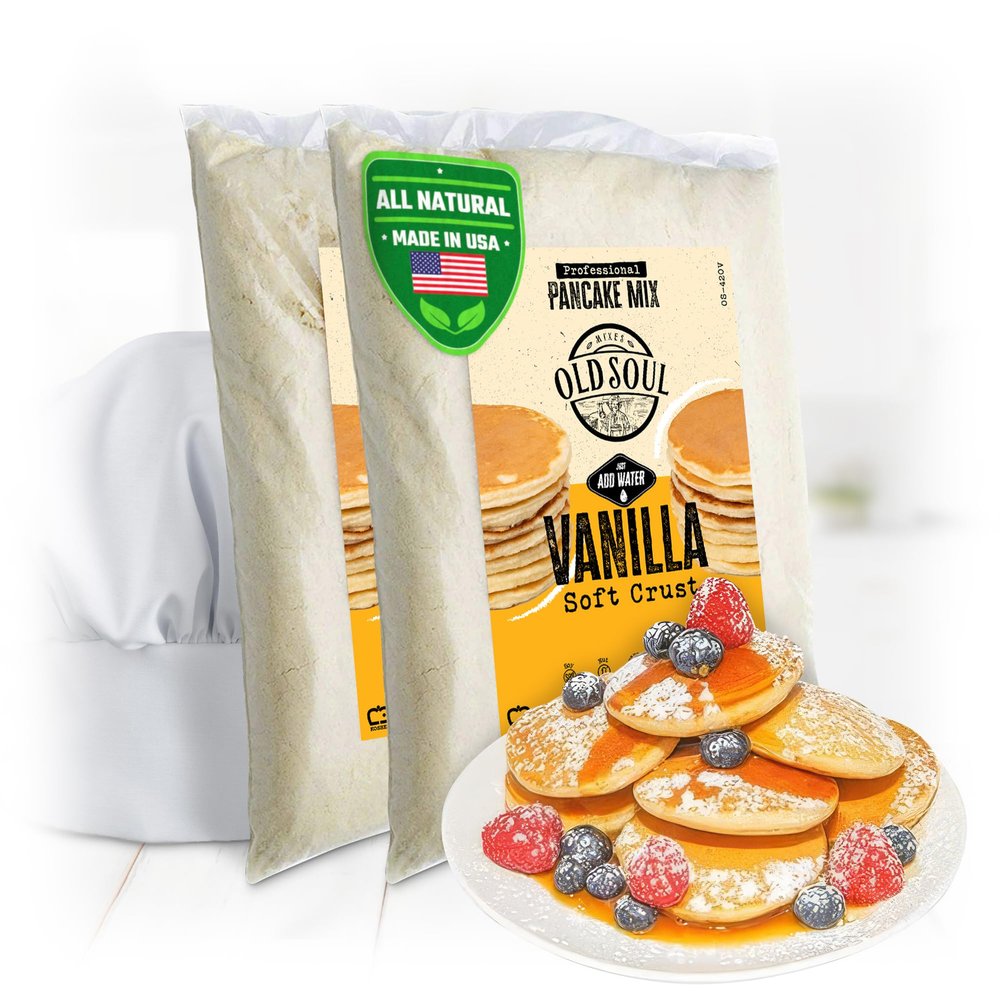 OldSoul Poffertjes Batter Mix | Dough Mix | Vanilla Flavor 10 Lbs | 1400 Mini Dutch Pancakes (10 Lbs, Traditional)