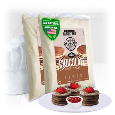 OldSoul Poffertjes Batter Mix | Dough Mix | Chocolate Flavor | 10 Lbs | 1400 Mini Dutch Pancakes (10 Lbs, Traditional)
