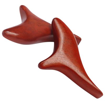 COOLHIYA 2pcs Guasha Horn Scrapers Multi-Purpose Face Body Massager Portable Massage Tool