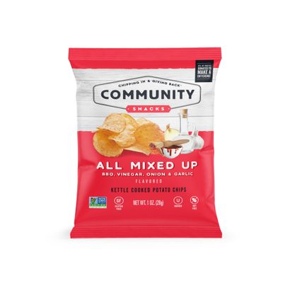 Community Snacks Potato Chips (All Mixed Up, 1 Ounce (Pack of 80))