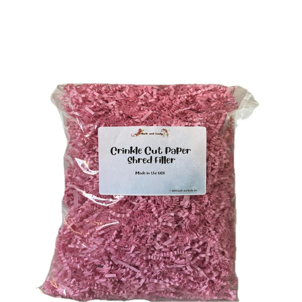 8oz Crinkle Cut Paper Shred Filler - Decorative Packaging and Gift Basket Filling (pink)