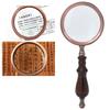 10X Magnification Handheld Magnifier with Ebony Wood Handle and Metal Frame, Large Reading Glass for Books, Small Fonts, Jewelry, Elderly Use, Collectible Gift, Optical Glass Design view 2