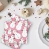 100 Sheet Christmas Tissue Paper Pink Snowman Gift Wrapping Paper Winter Xmas Decorative DIY Art Craft Paper for Home Party Gift Bouquet Decor, 13.7 x 19.6 Inch view 3