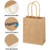 SPERPAND 200Pcs Mini Brown Paper Bags - 6.5" Paper Gift Bag Small Size for Birthday, Baby Shower, Christmas, Wedding, Party Favor Bags view 3