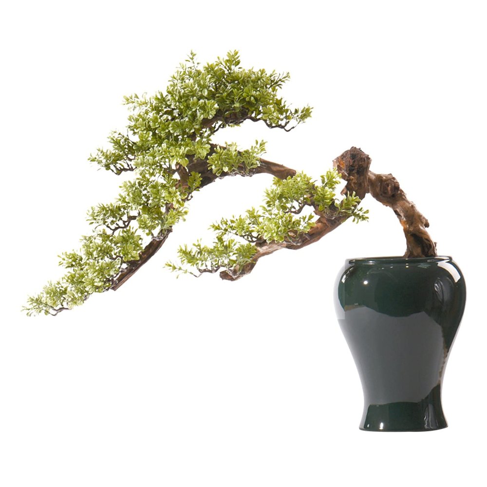 Artificial Bonsai Bonsai Tree Large Chinese Artificial Bonsai Tree Living Room Office Desktop Decoration Fake Bonsai Fake Tree Home Decoration Plant Potted with Ceramic Flowerpot for Home Office