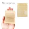 100 PackClear Window Airtight Brown Kraft Paper for Zip Food Storage Lock Small Mini Papar Bags Seed Saving Reclosable Seal Zipper Pouch Coffee Packaging Sample Bags for Small Business 2.75x3.5" view 2