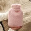 1L hot water bottle with bag for hands 1Pcs hot water bottle with fashionable cover hot water bottle with soft cover soft and comfortable plush cover PVC hot water bottle for children and adults view 1