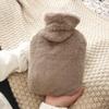 1L hot water bottle with bag for hands 1Pcs hot water bottle with fashionable cover hot water bottle with soft cover soft and comfortable plush cover PVC hot water bottle for children and adults view 1