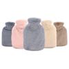 1L hot water bottle with bag for hands 1Pcs hot water bottle with fashionable cover hot water bottle with soft cover soft and comfortable plush cover PVC hot water bottle for children and adults view 4