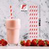 ALINK 100 Red Straws, Biodegradable Red and White Striped Paper Straws for Party, Events, Crafts, Brithday, Baby Bridal Shower, Christmas Decoration Supplies view 2