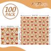 100 Pack Christmas Paper Napkins Gingerbread Man Candy Cane Snowflake Disposable Luncheon Dinner Napkins Xmas Winter Decorative Napkin for Home Kitchen Party, 6.5 x 6.5 Inch view 2