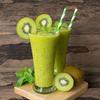 ALINK 100 Green and White Striped Paper Straws, Biodegradable Disposable Drinking Straws for Smoothie, Brithday, New Year, Party Decoration Supplies view 3