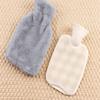 2L hot water bottle with bag for hands 1Pcs hot water bottle with fashionable cover hot water bottle with soft cover soft and comfortable plush cover PVC hot water bottle for children and adults view 3