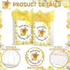 Seajan 24 Pack 10.63 x 8.27 Inch Baby Shower Jungle Safari Animal Party Favor Goodie Bags with Handle for Child's Birthday Gender Reveal(Yellow, Bee) view 3