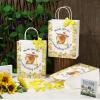 Seajan 24 Pack 10.63 x 8.27 Inch Baby Shower Jungle Safari Animal Party Favor Goodie Bags with Handle for Child's Birthday Gender Reveal(Yellow, Bee) view 4