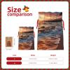 LZQPOEAS Beach Maui Hawaii Sunset Sea Waves Clouds Christmas Gift Bags with Drawstring Christmas Bags Gift Wrapping Bags for Xmas Holiday Party Candy Bag for Christmas Favor Bags for Xmas Presents view 2