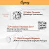 Cigmag Magnetic Earrings for Women - Acupressure Earrings Ultra Strength Magnets - Diamond Non Piercing Set with Present Box (Five Pairs) view 3