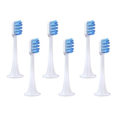 6Pcs Replacement Toothbrush Heads for Xiaomi Mijia/Mi Home T300 T500 Series Sonic Electric Brush Handles - Multiple Option (Blue Soft)