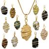 Amazing Gemstone Pack of 11 Raw Crystal Necklace - Raw Healing Crystal Necklace for Teen Girl Gifts - Golden Jewelry for Women view 1