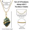 Amazing Gemstone Pack of 11 Raw Crystal Necklace - Raw Healing Crystal Necklace for Teen Girl Gifts - Golden Jewelry for Women view 2
