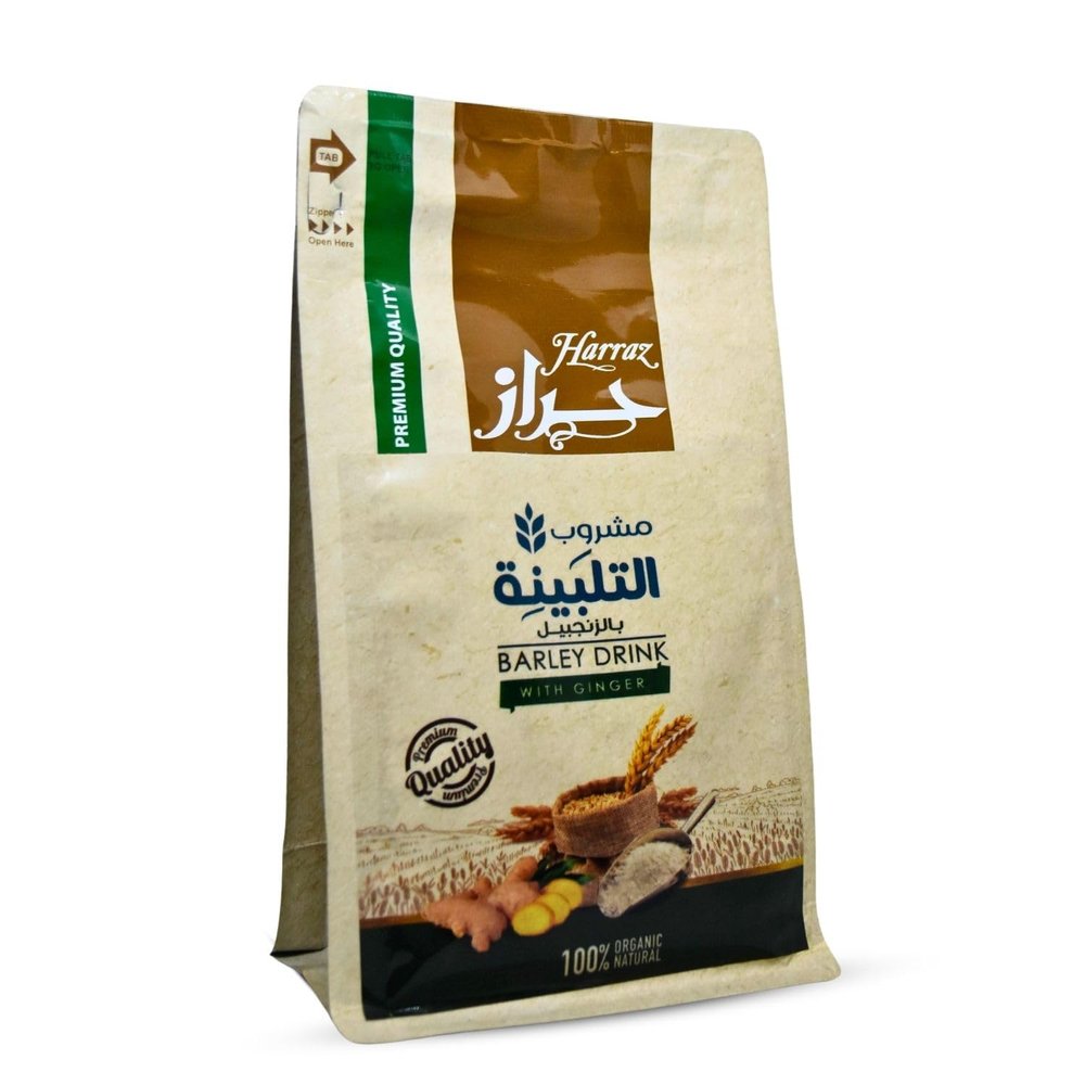 1 Pack Harraz Barley Drink With Ginger Grass Powder (7.05 oz / 200 gm) Talbina Sunnah Shifa Herbal Herb Herbs Natural Talbeenah Talbiyna Egypt Arab Kosher Halal