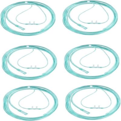 KASHSURG Nasal Cannula for Oxygen with Soft Touch, Universal Connector for Adults (14 Feet, Pack of 6)