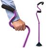 StrongArm Comfort Cane + Self Standing Lightweight Adjustable Walking Cane + Stabilizes Wrist & Provides Extra Support & Stability + Ergonomic Forearm Grip + Canes for Men & Women (Purple) view 1