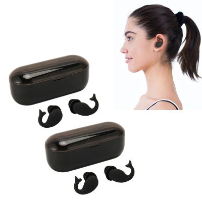 Ear Plugs for Sleep,2 Pair Silicone Earplugs Hearing NRR 40dB Noise Cancelling Triple Reusable Ear Plugs for Noise Reduction,Flights,Work, Study