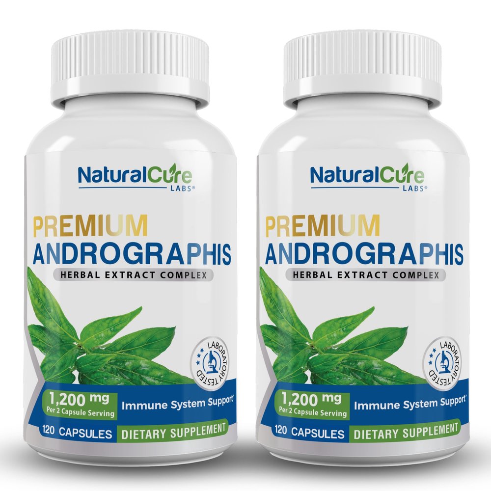 Natural Cure Labs Premium Andrographis Paniculata Extract 1,200mg (100mg Andrographolides), 120 Capsules, Non-GMO, Vegan, Gluten Free