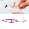 Cryfokt 2 Pack Denture Cleaning Brush Set, Hard Denture Cleaner Set for Denture Care, Dual Headed Hard Toothbrush, ulti Layered Portable Denture Double Sided Brush view 3